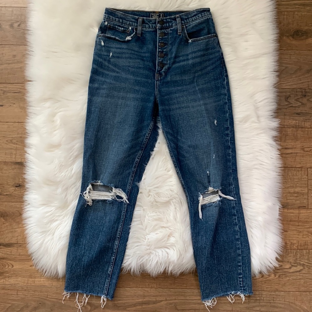Abercrombie & Fitch Blue Distressed Jeans
